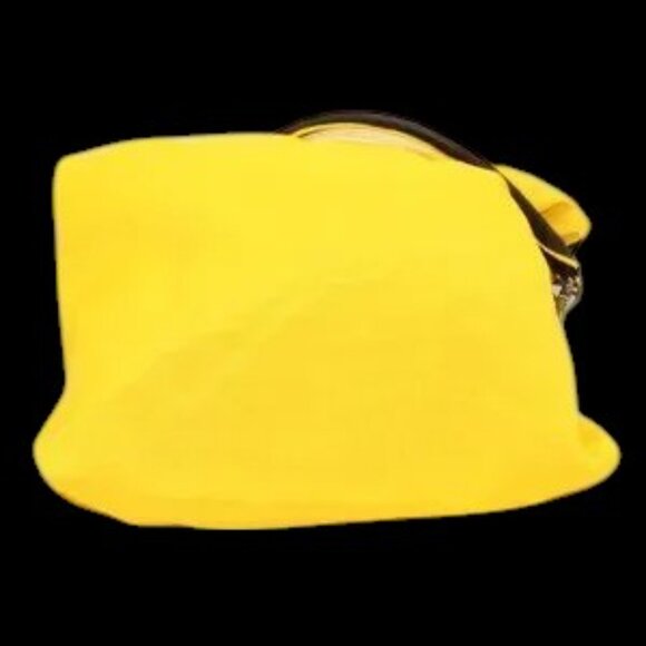 Canvas Messenger Courier Bag Yellow Brown Trim - Picture 6 of 11